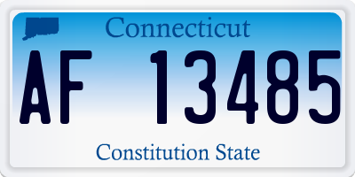 CT license plate AF13485