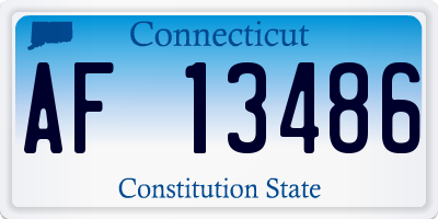 CT license plate AF13486