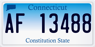 CT license plate AF13488