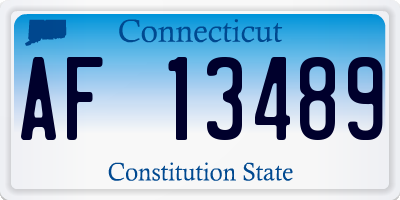 CT license plate AF13489