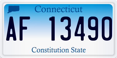 CT license plate AF13490