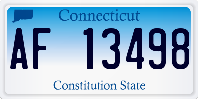 CT license plate AF13498