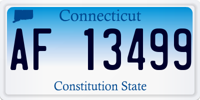 CT license plate AF13499