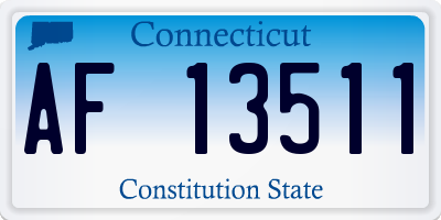 CT license plate AF13511