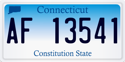 CT license plate AF13541