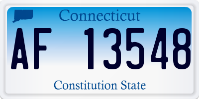 CT license plate AF13548