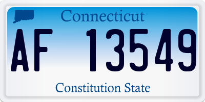 CT license plate AF13549