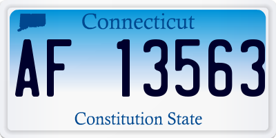 CT license plate AF13563