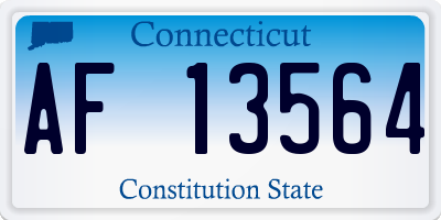 CT license plate AF13564