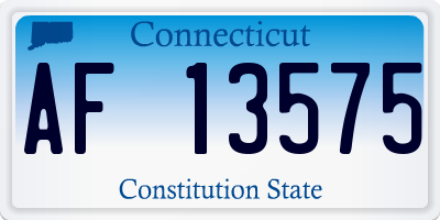 CT license plate AF13575