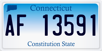 CT license plate AF13591