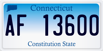 CT license plate AF13600