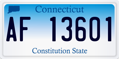 CT license plate AF13601