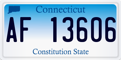 CT license plate AF13606
