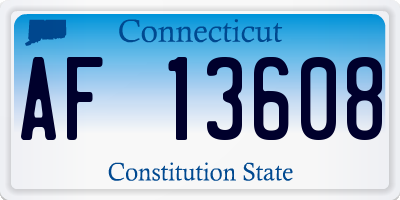CT license plate AF13608