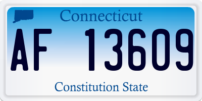 CT license plate AF13609