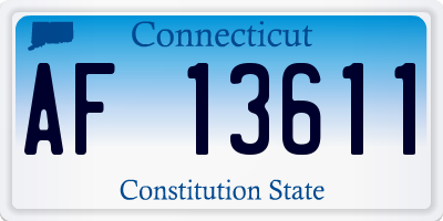 CT license plate AF13611