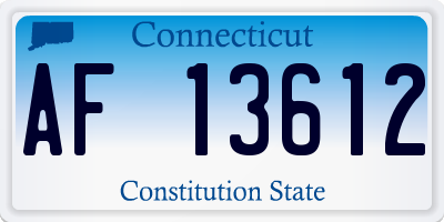 CT license plate AF13612