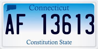 CT license plate AF13613