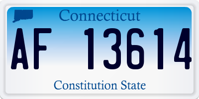 CT license plate AF13614