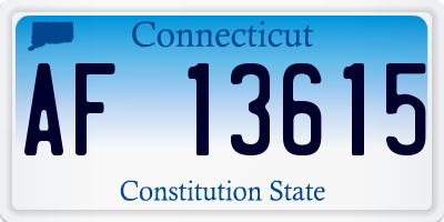 CT license plate AF13615