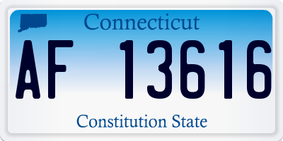CT license plate AF13616