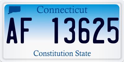 CT license plate AF13625