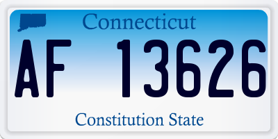 CT license plate AF13626
