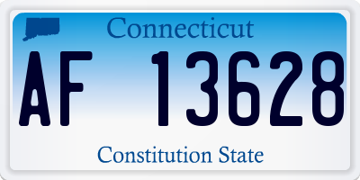CT license plate AF13628