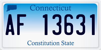 CT license plate AF13631