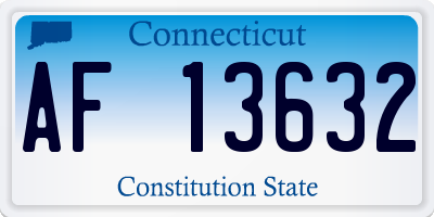 CT license plate AF13632