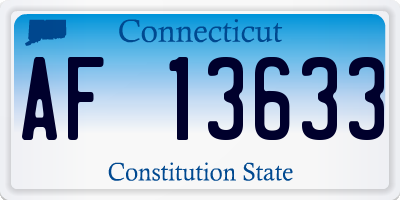CT license plate AF13633