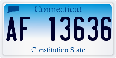 CT license plate AF13636