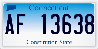 CT license plate AF13638