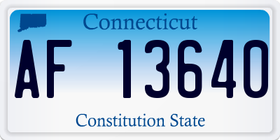 CT license plate AF13640