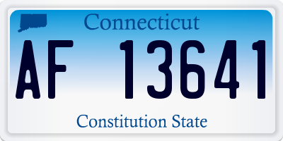 CT license plate AF13641
