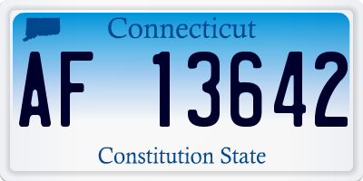 CT license plate AF13642