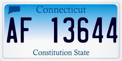 CT license plate AF13644
