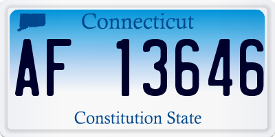 CT license plate AF13646