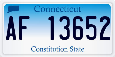 CT license plate AF13652