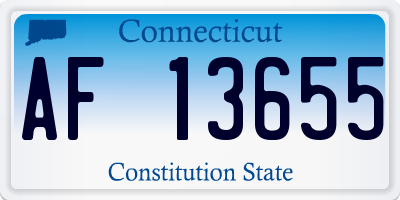 CT license plate AF13655
