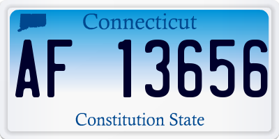 CT license plate AF13656