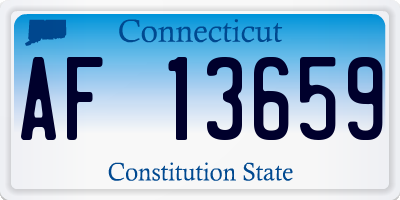 CT license plate AF13659