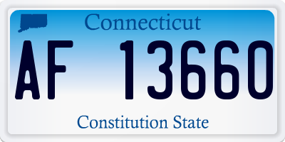 CT license plate AF13660