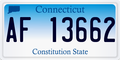 CT license plate AF13662