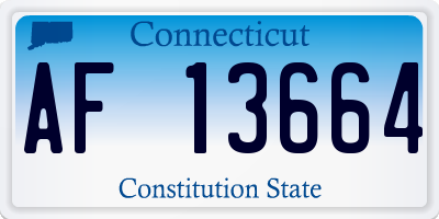CT license plate AF13664