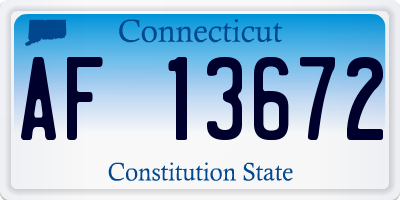 CT license plate AF13672