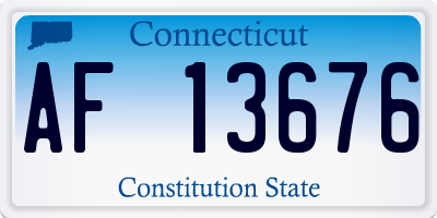 CT license plate AF13676