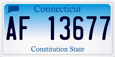 CT license plate AF13677