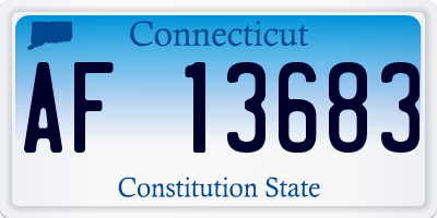 CT license plate AF13683